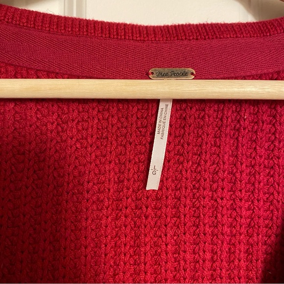 Free People Red Sweater - Picture 5 of 5